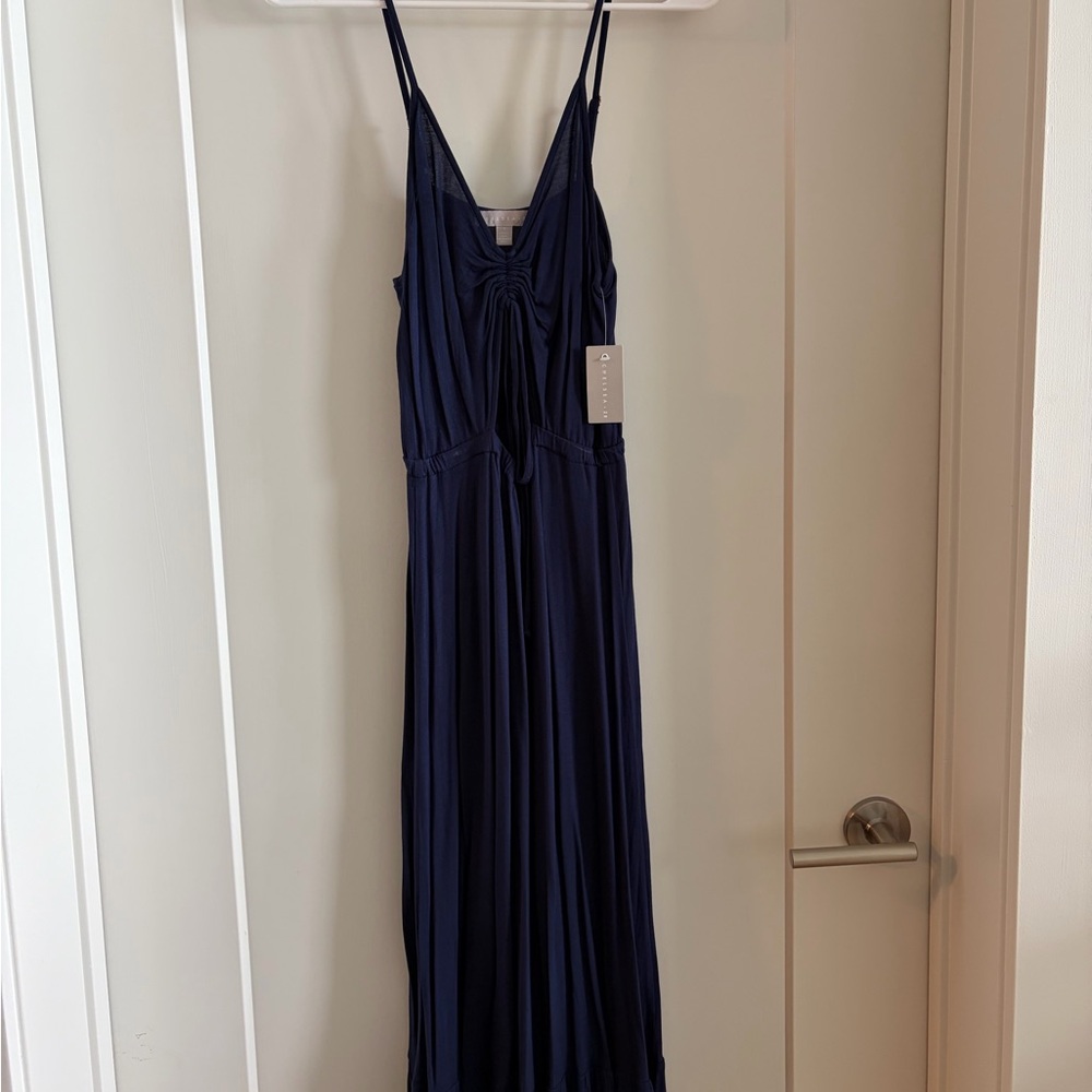 Navy Blue Midi Dress